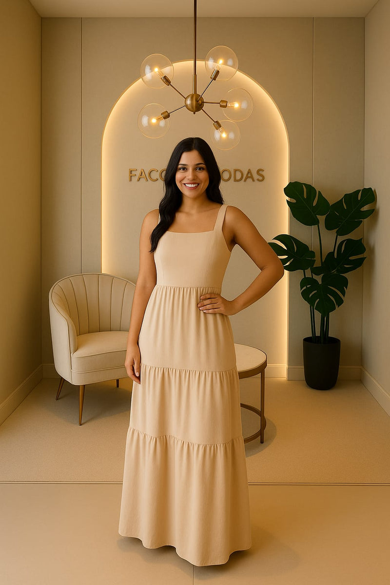 Vestido Longo em Camadas✨