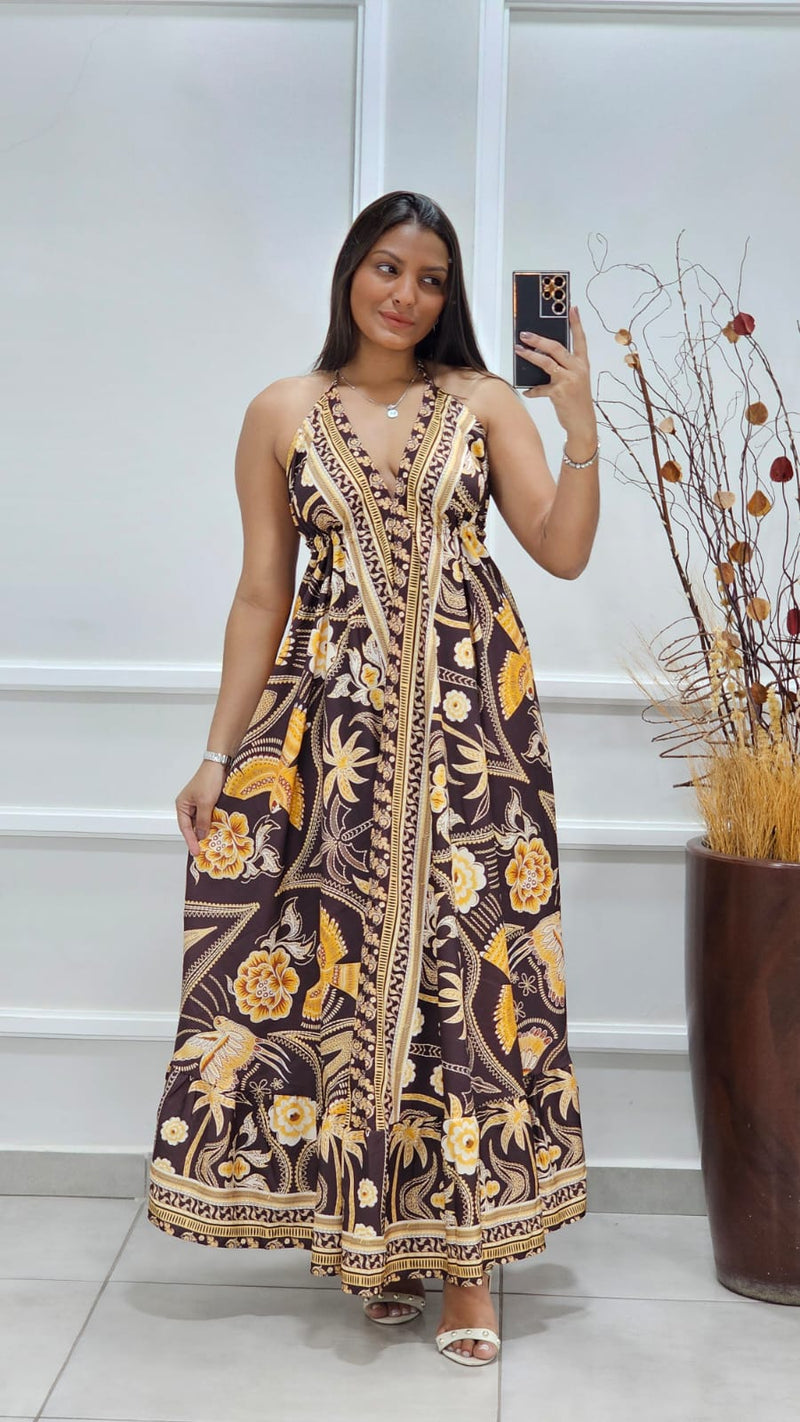 Vestido Longo Estilo Indiano -✨