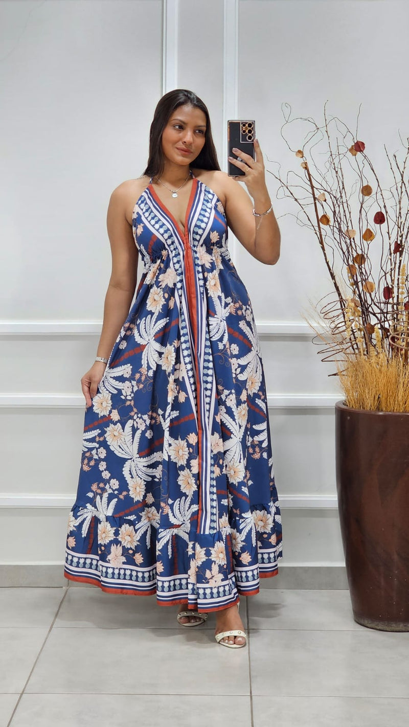 Vestido Longo Estilo Indiano -✨