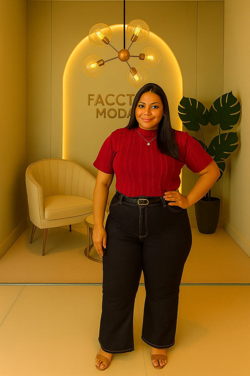📌Blusa em Tecido Anarruga – Plus Size