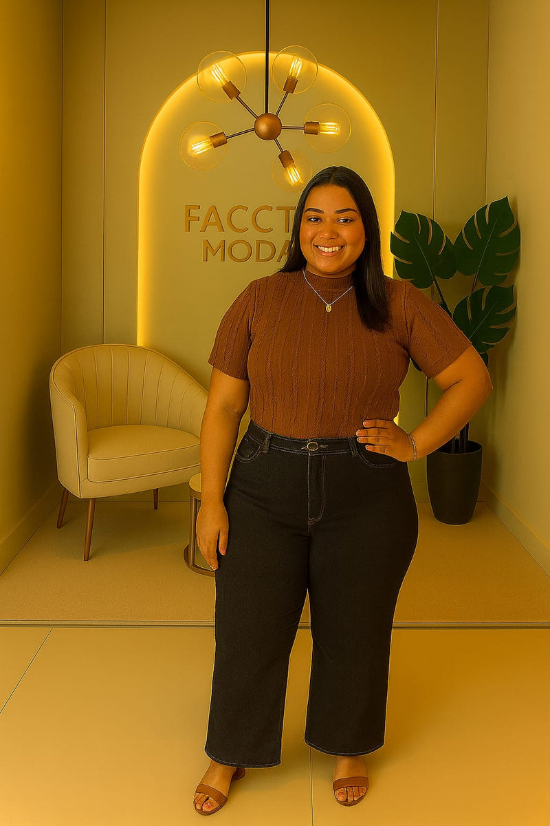 📌Blusa em Tecido Anarruga – Plus Size